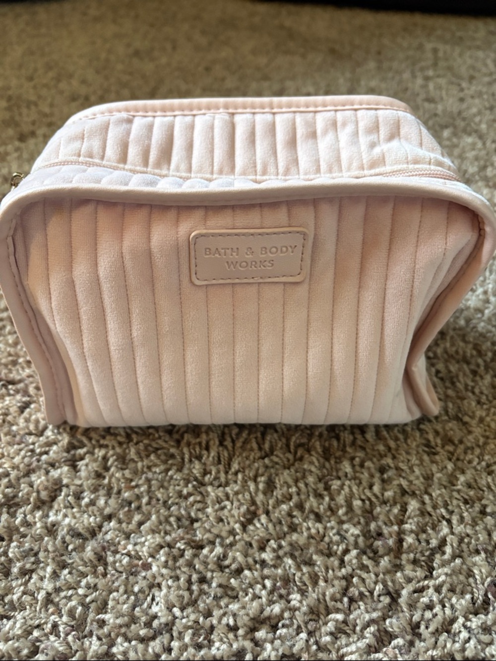 Bath & Body Works Blush Quilted Cosmetic Pouch